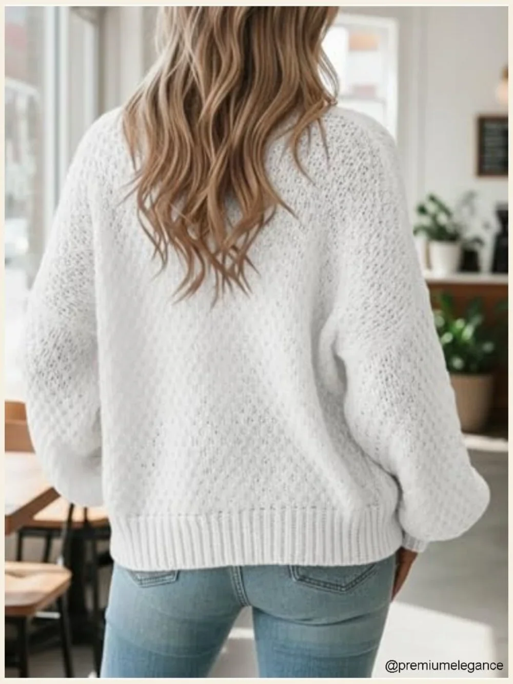 Oversized Waffle Knit Open Front Cardigan Crochet Long Sleeve Lightweight